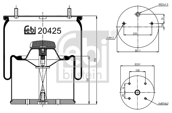 FEBI BILSTEIN Metallipalje, ilmajousitus 20425